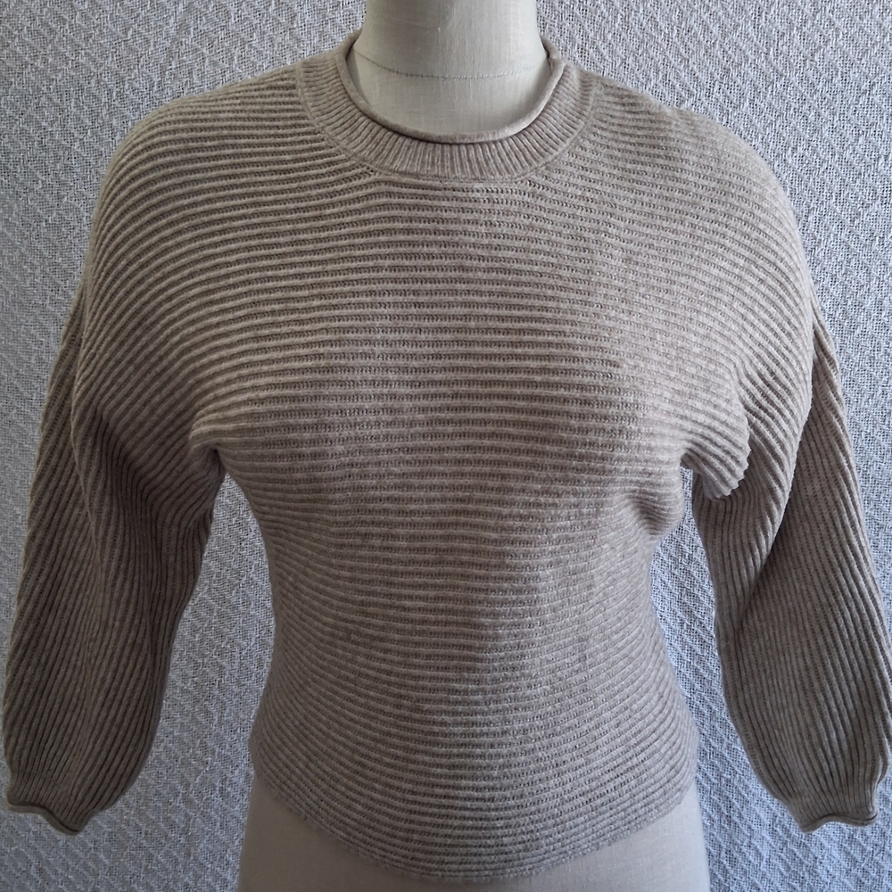 Poof Apperal Small Tan Sweater